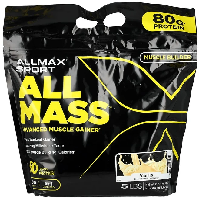 올맥스 올매스 머슬 게이너 바닐라 맛, 1개, 2.27kg - 쿠팡