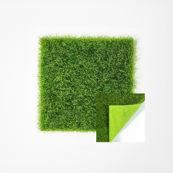 미니어처 인조잔디 피규어 잔디 바닥 DIY 소품, 15X15