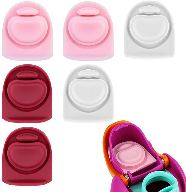 ZUGHXMS Owala FreeSip 680.4g(24온스) 946.4ml(32온스)용 고무 병 O 씰 링 3개 및 교체 스토퍼 3개 실리콘 상단 뚜껑 입구 개스킷 캡 플러, 스토퍼 6팩, 6가지 색상 - 4