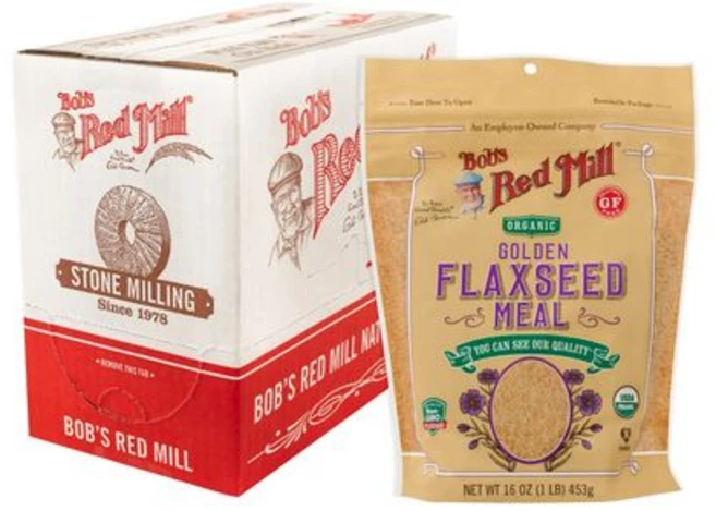 밥스 레드 밀 유기농 골든 아마씨 가루 16온스 (4개 팩 Bob's Red Mill Organic Golden Flaxseed Meal 16oz (Pack of 4) - No, 1개, 453g - 쿠팡
