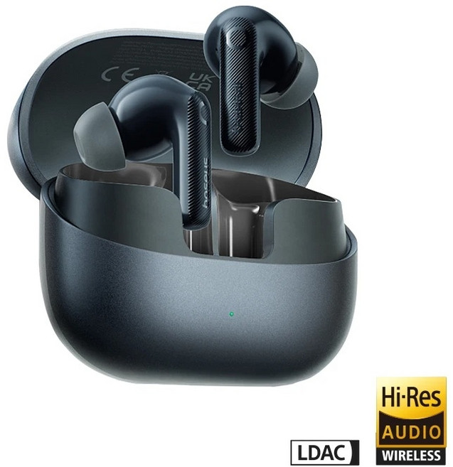 Baseus EP10 Pro 6.0 이어 50dB 버드 적응형 실시간 ANC 마이크 고해상도 블루투스 헤드폰 이어폰 6 LDAC 노이즈캔슬링 IP55 무선, Black