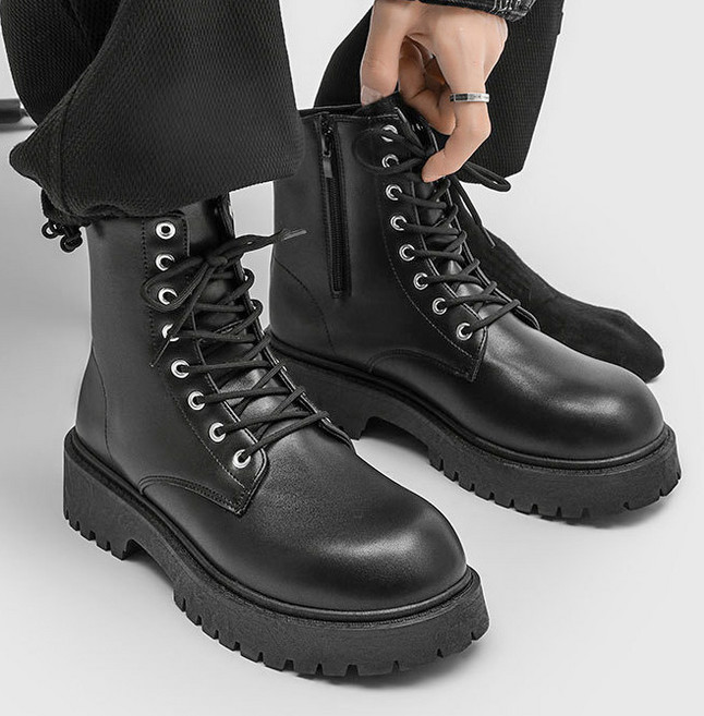 스토리원 남자 겨울 털 방한 블랙 사계절 워커 부츠 SH-MBT-D06