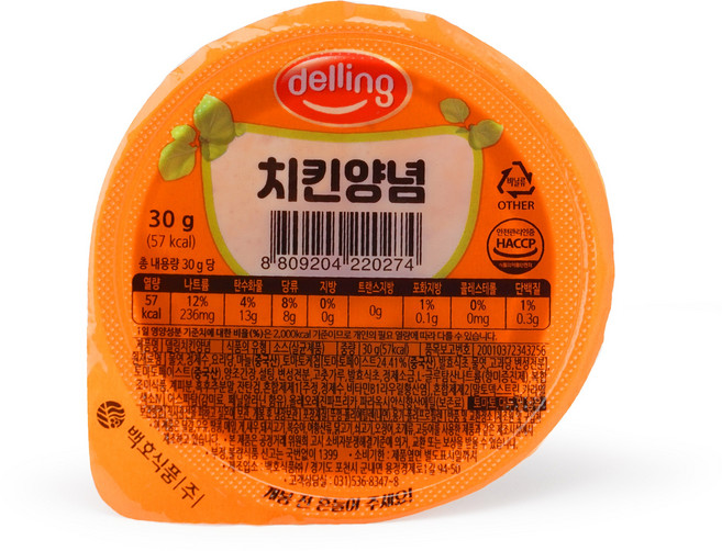 [델링] 치킨양념, 30g, 1개