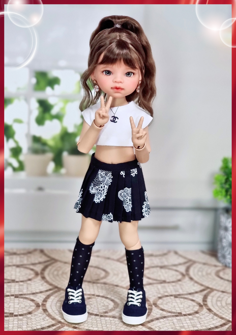 파올라레이나 USD 도리스돌 옷 ( 블랙럭셔리 3종세트 ) 26cm 30cm 32cm 구체관절인형 인형옷 <완제품>, 1개, 도리스돌 30cm