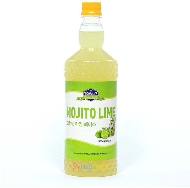 토브웰7 모히또 라임 원액 주스 과일 농축액 스무디 에이드 카페재료 음료 쥬스 950ml, 1개