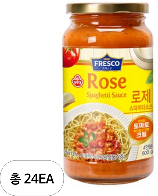 오뚜기 프레스코 로제 스파게티 소스, 600g, 24개