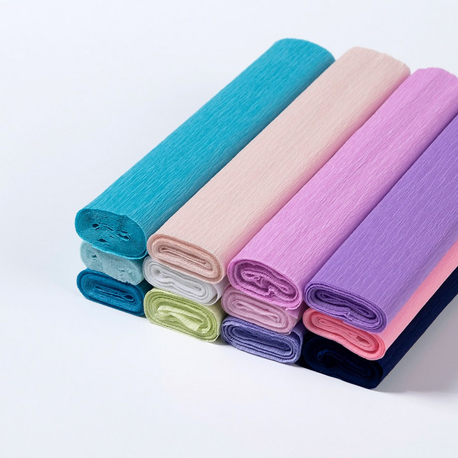 star starred 주름지 (Crepe paper) 미디엄 [25cm(폭) X 250cm(길이)], 12컬러 믹스 세트 C타입