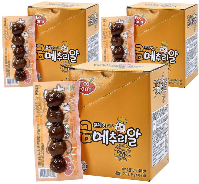 훈제맛 금메추리알, 3개, 50구
