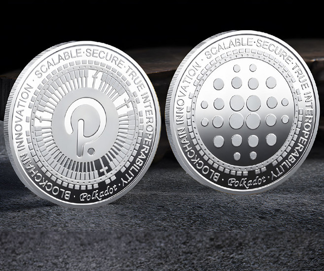 라온하제 비트코인 이더리움 리플 가상화폐 기념주화 코인 암호화폐 동전 수집, 36 폴카닷 실버