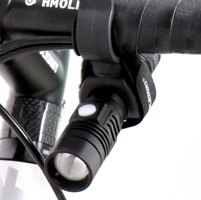애몰라이트 충전식 자전거라이트 T6 LED 후레쉬 배터리 포함 풀세트, 1개