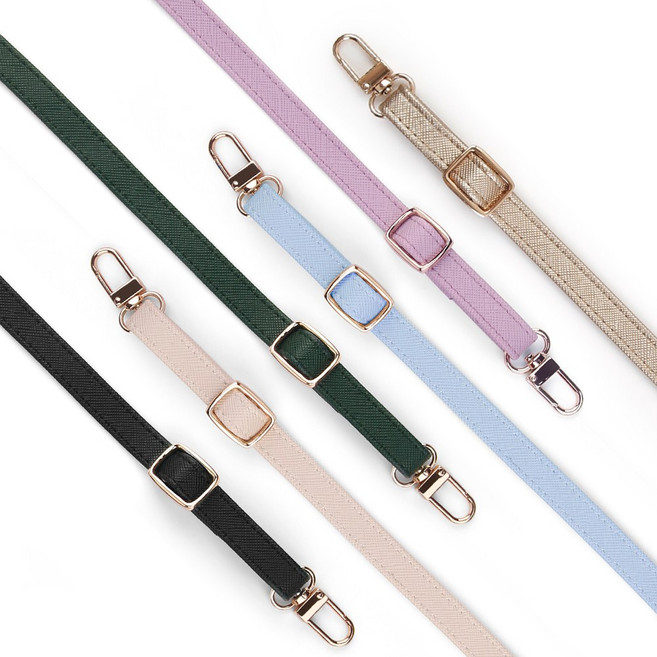 MHM 오리진 가죽 롱 스트랩. 숄더스트랩. 핸드백줄 126cm, 1개, 크림