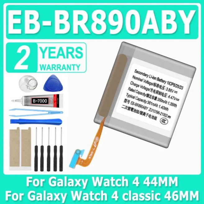 삼성 호환 호환 워치4 44MM SM-R870 R875용 EB-BR890ABY 350mAh 배터리 클래식 R890 + 공구, 01 Watch4 Classic 46MM