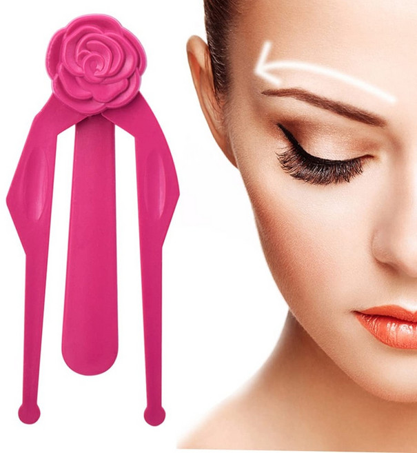 1/2/3구성 new 눈썹 가이드 스텐실 그리기 가드 정리기 틀, 1개, 핑크