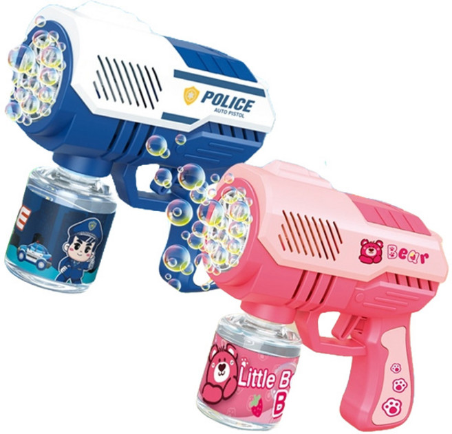 꼬마천사 터보 자동 비눗방울 버블건, 블루폴리스, 1개