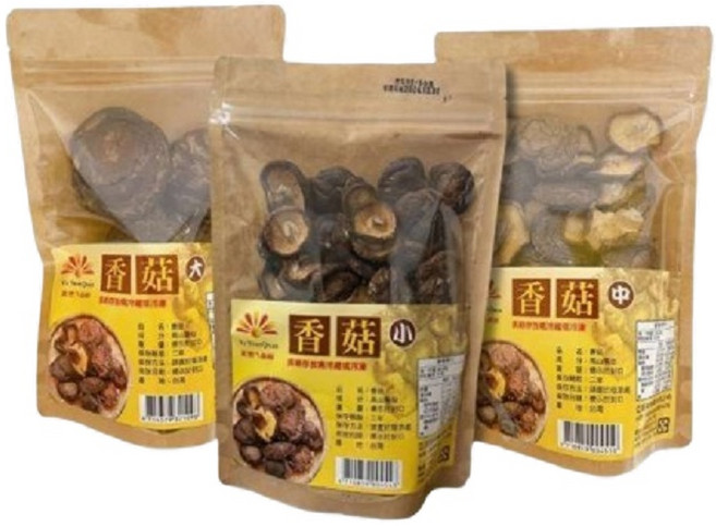 亞源泉 埔里高山香菇 天然日曬 香氣濃郁 中朵80g, 1個, 中朵80g/包