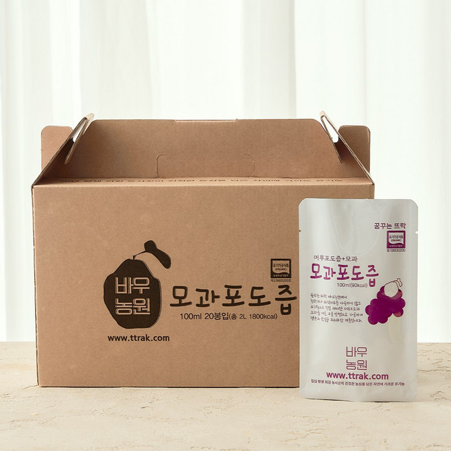 바우뜨락 유기농 머루포도즙+모과, 100ml