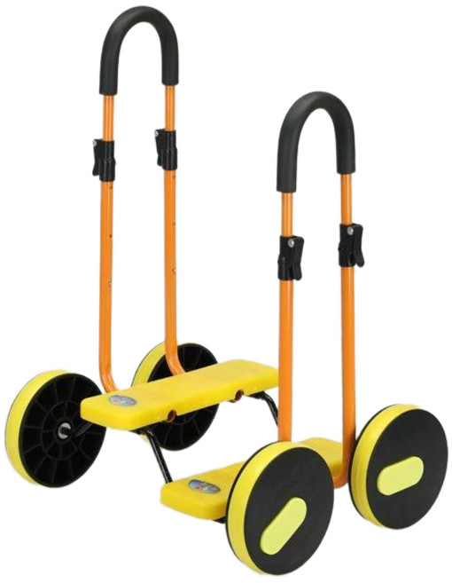 페달롤러 페달워커 균형 훈련 네발 자전거 입문용 밸런스 바이크 4륜, 6.노란색 신형높이 조절 가능, 1개