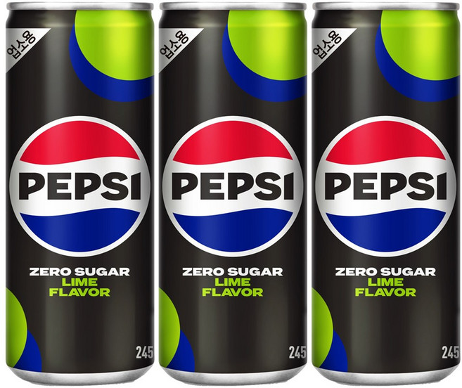 펩시 업소용 콜라 제로슈거 라임향, 245ml, 60개