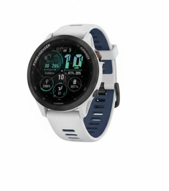 가민 포러너 265 러닝 스마트워치, 화이트스톤, 3.25cm, GPS + 블루투스