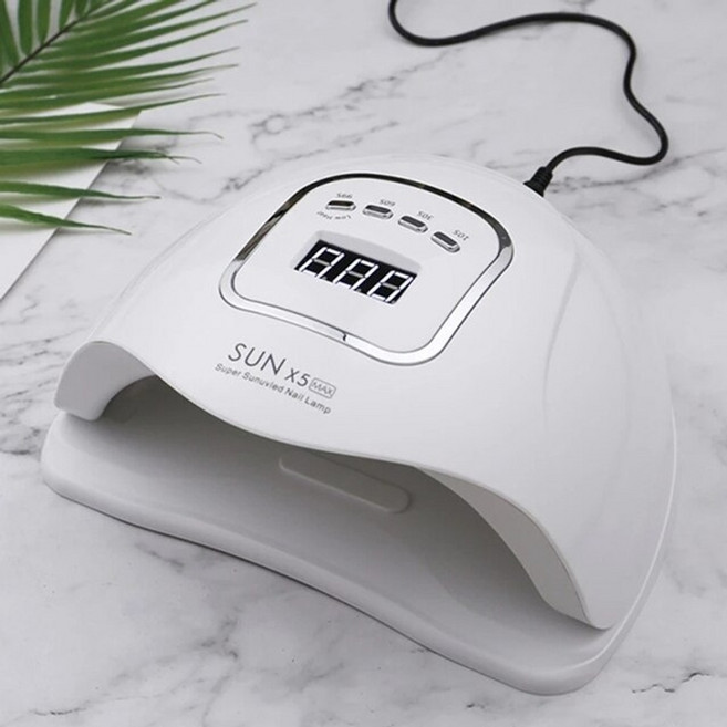 UV 네일램프 젤 네일 램프 드라이어 45LED 스마트 타이머 양손 퀵 드라이 uv led 매니큐어 손 발톱 드라이어, 태양 x5 최대, 영국, 1개