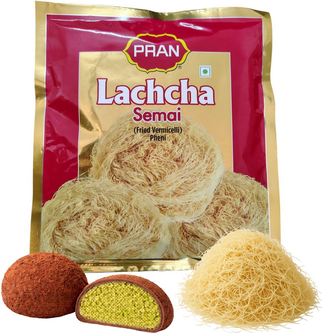 S.N. FOOD 카다이프 대체면 라자 쉬마이 PHENI (PRAN LACCHA SEMAI) 두바이쫀득쿠키 재료 두쫀쿠, 180g, 1개