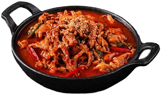 [JW MALL] 초간편 5분조리/도하주막 직화 국물닭발 무뼈/캠핑 고기 밥반찬 술안주 야식, 6개, 400g