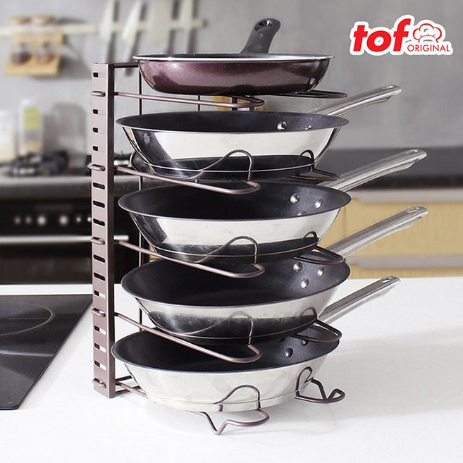 토프 스탠드형 후라이팬정리대 5단