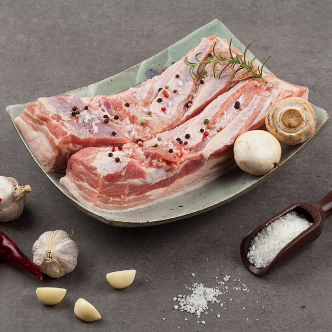 힐링미트 프리미엄 듀록삼겹살 스페인산 원육, 1kg, 2개