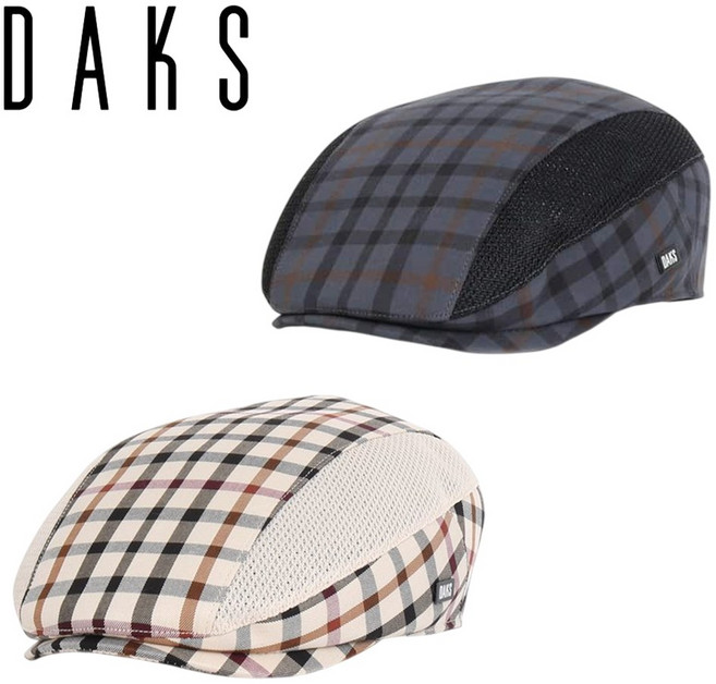 [백화점발송] 닥스 남성 헌팅캡 중장년 여름 통기성 자외선 차단 체크무늬 캐주얼 데일리 동창회 여행 캠핑 골프 나들이 산책 시원한 모자