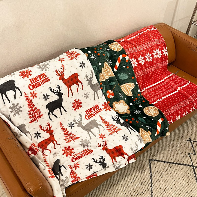 크리스마스 프리미엄 극세사 담요 무릎담요 블랭킷 대형 150X100