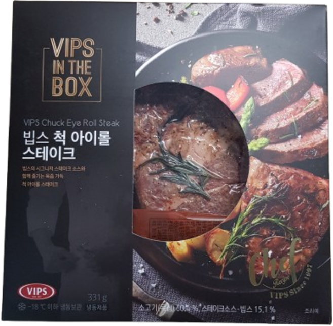[VIPS] 빕스 척아이롤 스테이크 331g, 3개