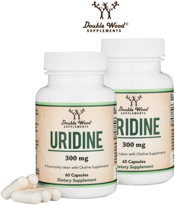 더블우드 Uridine 유리딘일인산염 유리딜산 유리딘 300mg 60캡슐 2개, 60정 - 쿠팡