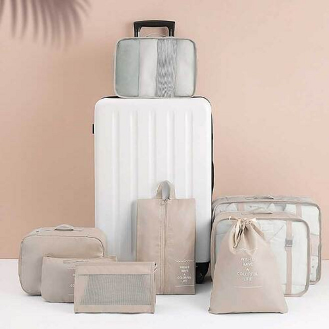 생활다담 여행용 김숙 파우치 세트 압축 캐리어 정리 3종 7종 구성