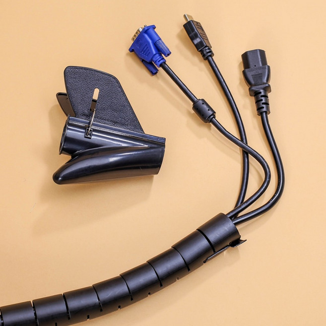 5m 스피드 전선정리 스네이크 커버 32mm 컴퓨터선정리, 상세 참조