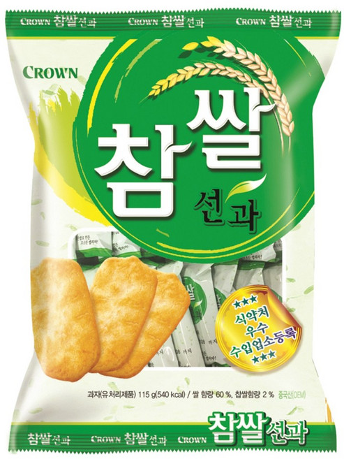 크라운 참쌀선과, 115g, 1개