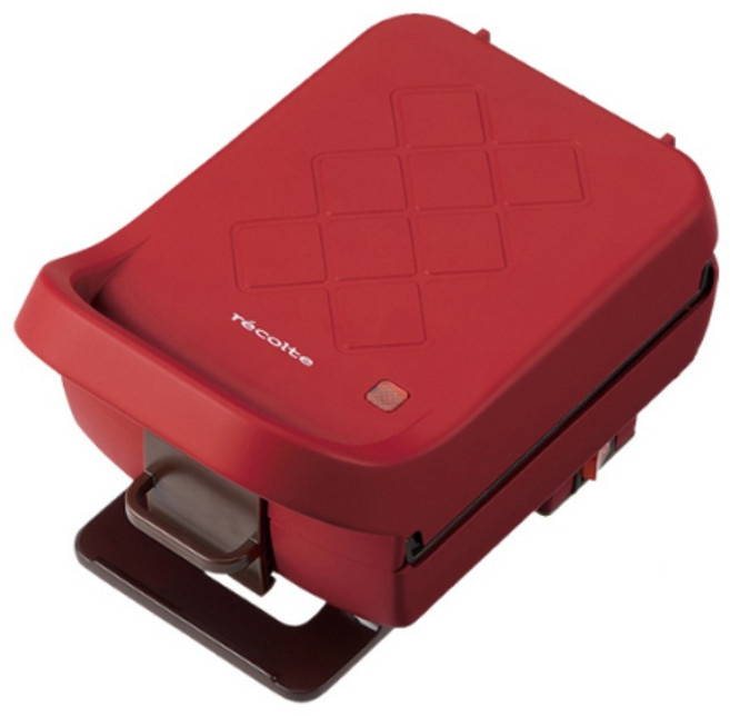 recolte 와플 핫샌드 메이커 가정용 크로플 기계 샌드위치 레트로 재팬 RPS-2, AC100V + 매트레드
