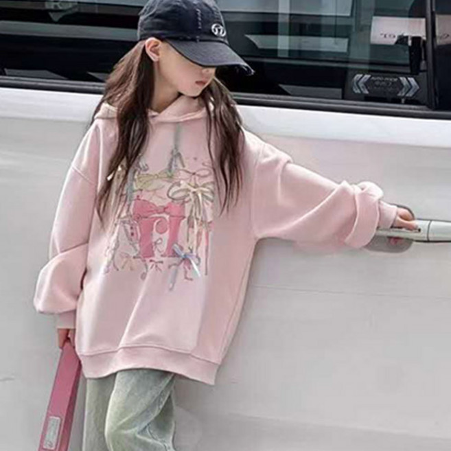 리본리본후드 티셔츠