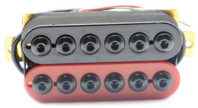 일렉트릭 기타 픽업 브리지 또는 넥 험버커 인베이더 스타일 9 컬러 1 개, [16] 1pcs Red Black N, 1개