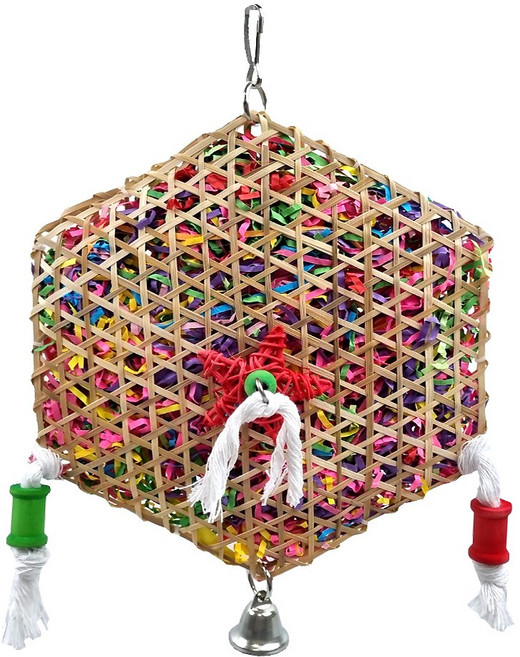 애니몰파크 레인보우 육각 벌집 모빌 장난감 앵무새 그네 횟대 놀이터 장난감 스트레스해소 새용품 앵무새용품, 1개