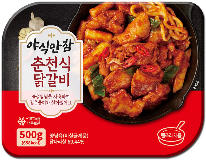 야식만참 춘천식 닭갈비, 1개, 500g
