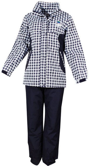 남색체크 우의 상하세트 휴대용파우치 및 우의용 모자포함, 남색체크-팔통-남110, 1개