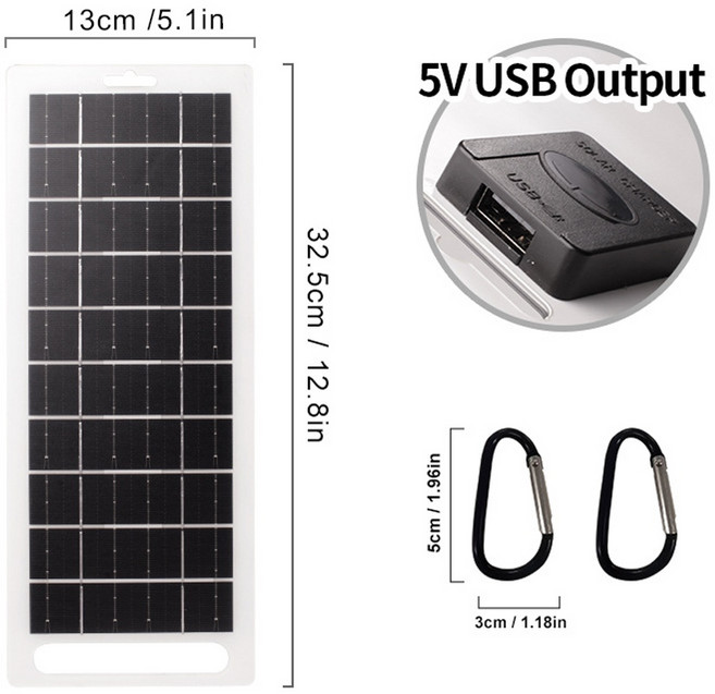 Felsted菲仕德 太陽能充電板 5V充電板 單晶太陽能充電板, 1個, 5V 8W