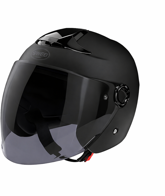 [KC인증][정품헬멧] 스웨그헬멧 SWEG RS10 오토바이헬멧 초경량1050g UV400 블랙/화이트/그레이 오픈페이스가벼운헬멧 남녀공용 안전인증 스쿠터헬멧 출퇴근용 바이크헬멧, 블랙(무광)