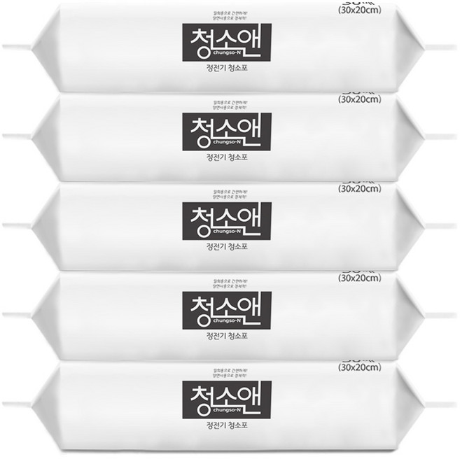 리빙싹싹 올케어청소포 양면가능 정전기포30매x5팩, 1세트