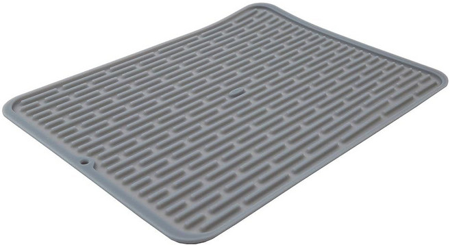 OXO 굿 그립 대형 실리콘 건조 매트, OXO 굿 그립 대형 실리콘 건조 매트, (회색), 1개