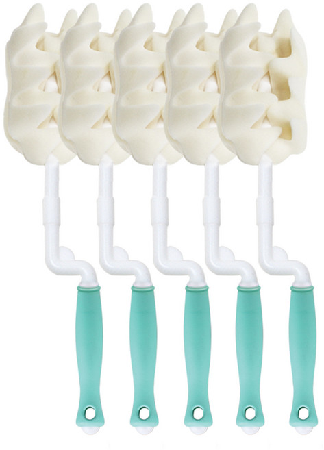 하이비 프리미엄 젖병 세척솔 회전형, 5개, 민트