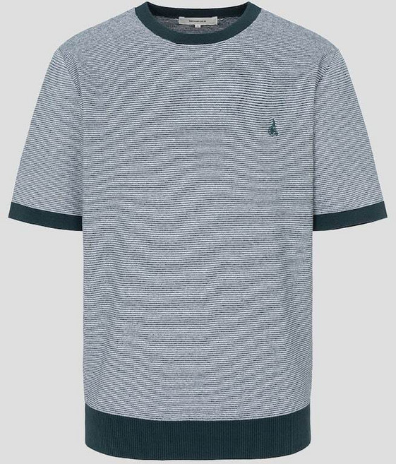 [국내백화점] 빈폴 26SS 투톤 텍스쳐 라운드 니트 - 그린 라운드니트 여름니트 반팔니트 남성상의