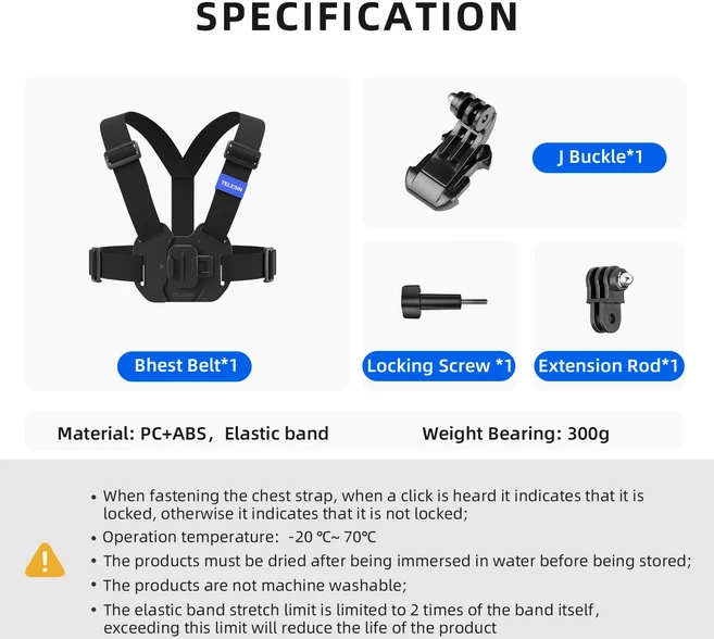 TELESIN 가슴 스트랩 마운트 GoPro Hero 용 양복 조끼 벨트 13 9 8 7 6 5 Insta360 DJI 액션 카메라 액세서, 03 Chest Mount