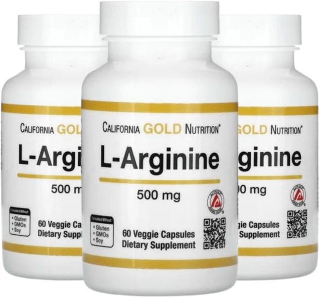 CGN L-아르기닌 500mg 식물성 캡슐 60정 x 3, 3개 - 쿠팡