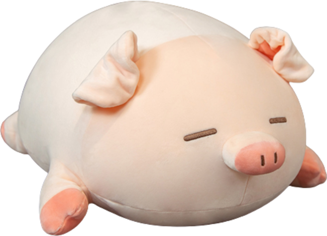 네이처타임즈 안고자는 실눈 돼지 인형, 80cm, 혼합색상, 1개